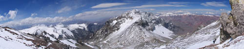 Looking toward Mt. Amaghino from camp 3
