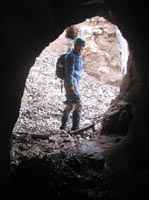 Becky at Train Tunnel entrance