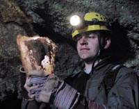 A selenite crystal in Green's Cathedral