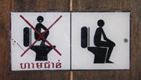 Toilet instructions