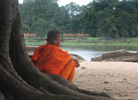 Young monk near Angkor Wat