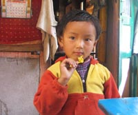 I made origami cranes from gum wrappers for the kids