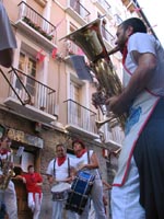 Parades in the streets of Pamplona, all day...