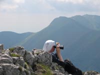 Hiking nun atop Slovak mountain<