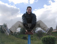 Rob riding the world's southernmost teeter-totter